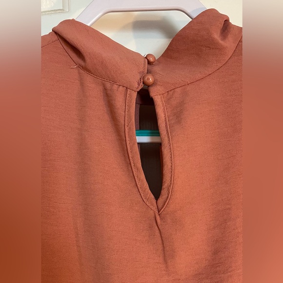 Misia brand top. Color is close to salmon. Worn once. Long sleeve. 100%poly - Picture 4 of 4